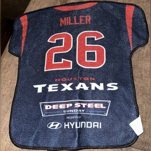 Houston Texans NFL Microfiber Game Towel Jersey - Free Game Item New Never Used